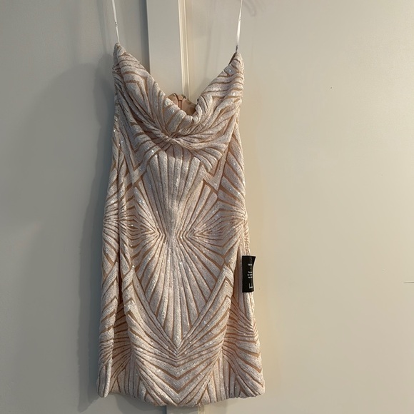 Lulus Lost In Your Eyes White Sequin Bodycon Mini Dress - Picture 1 of 4